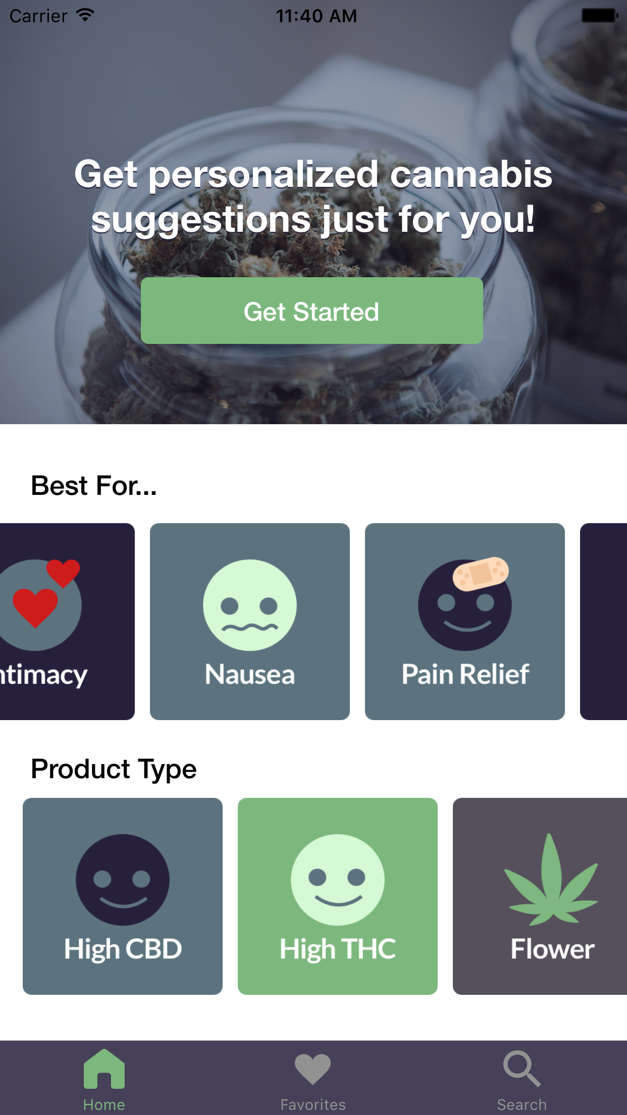 Budtender Mobile App Mockup
